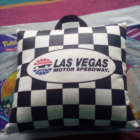 Vintage Retro Las Vegas Motor Speedway Pillow - Picture 1 of 4